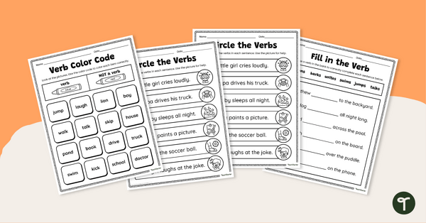 Go to Verb Worksheet Pack teaching resource