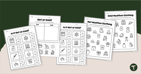 Go to Hot and Cold Worksheets teaching resource