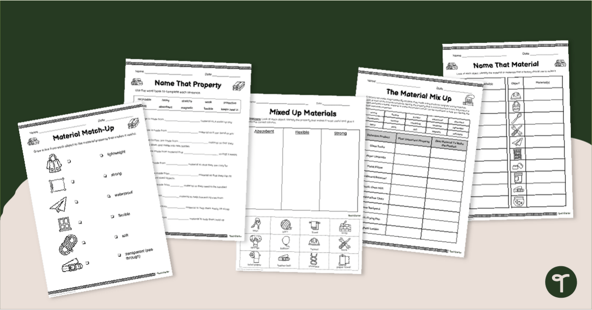 Which Material is Best? Worksheet Pack teaching resource