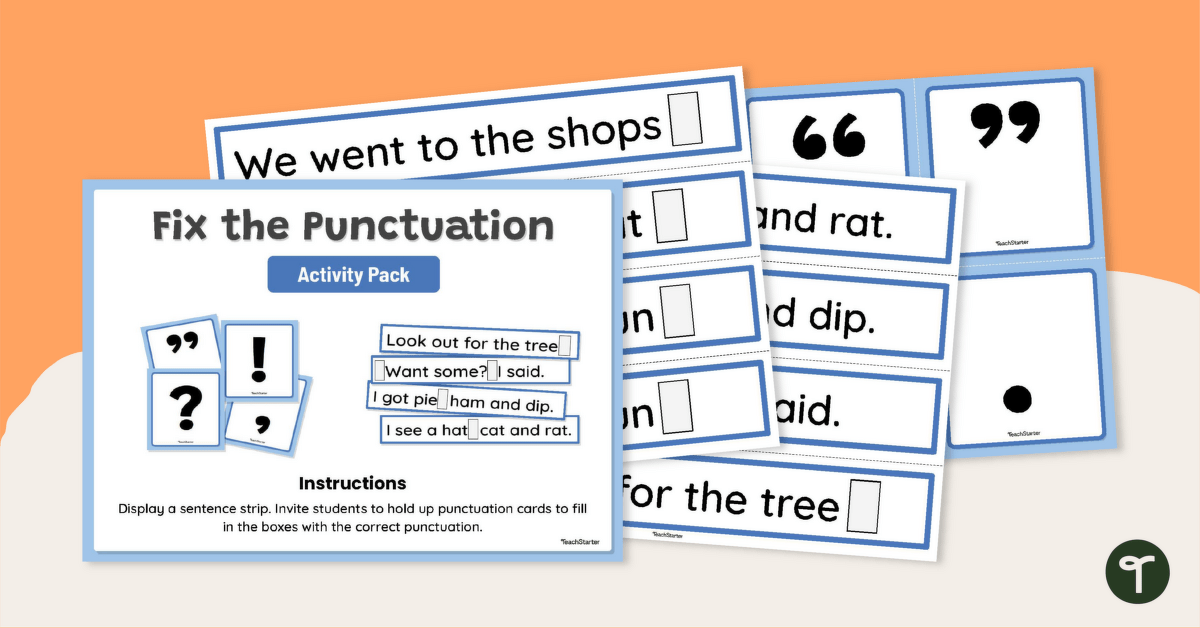 Fix the Punctuation Activity teaching resource