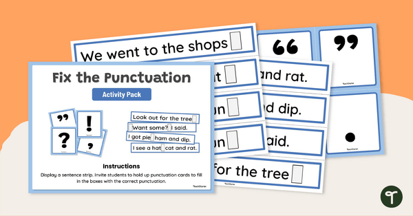 Go to Fix the Punctuation Activity teaching resource