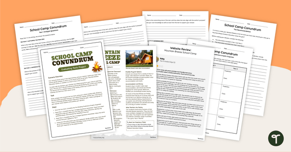 Go to Critical Literacy Reading Task – School Camp Conundrum teaching resource