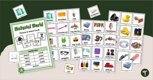 Go to Types of Materials Flashcards teaching resource