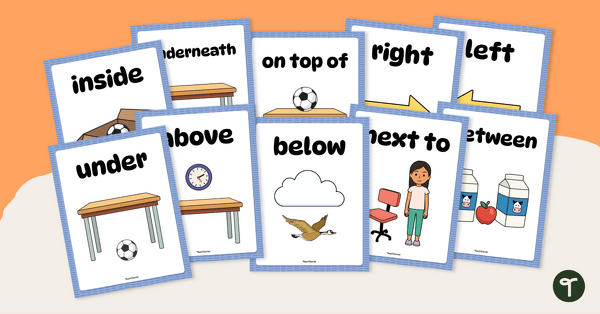 Go to Positional Language Poster Pack teaching resource