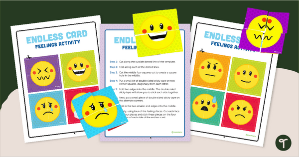Go to Feelings Endless Card Template teaching resource