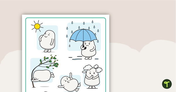 Weather Feelings - How Are You Feeling? Poster and Flashcards teaching resource