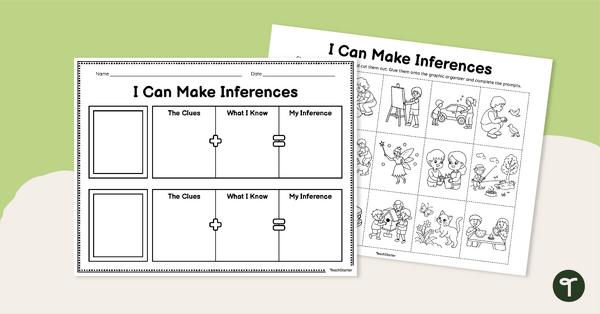 Go to Inference Cut and Paste Worksheet teaching resource