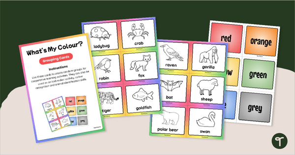 Go to What's My Colour? - Grouping Cards and Matchup Activity teaching resource