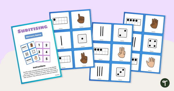 Go to 1-5 Subitising Cards — Memory Game teaching resource