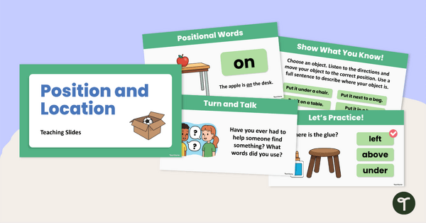 Go to Positional Words Kindergarten Teaching Slides teaching resource