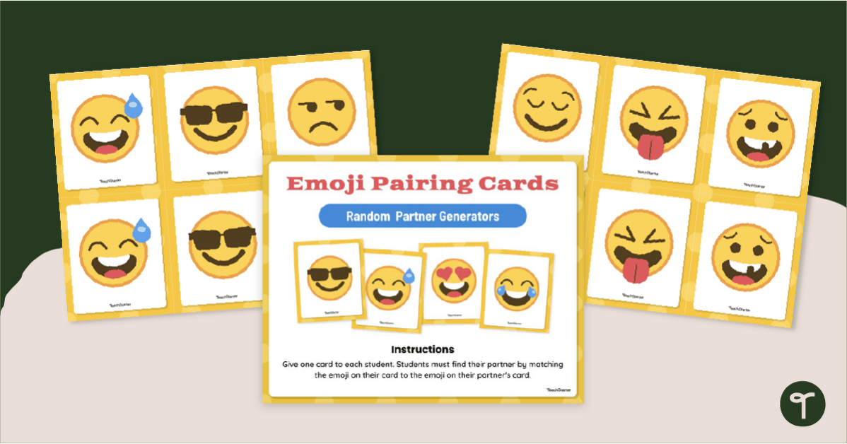 Emoji Pairing Cards teaching resource