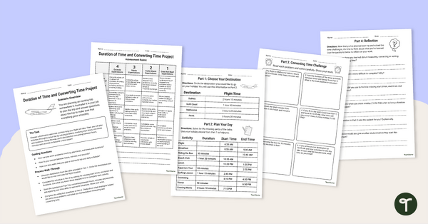 Go to Duration of Time and Converting Units of Time Project teaching resource
