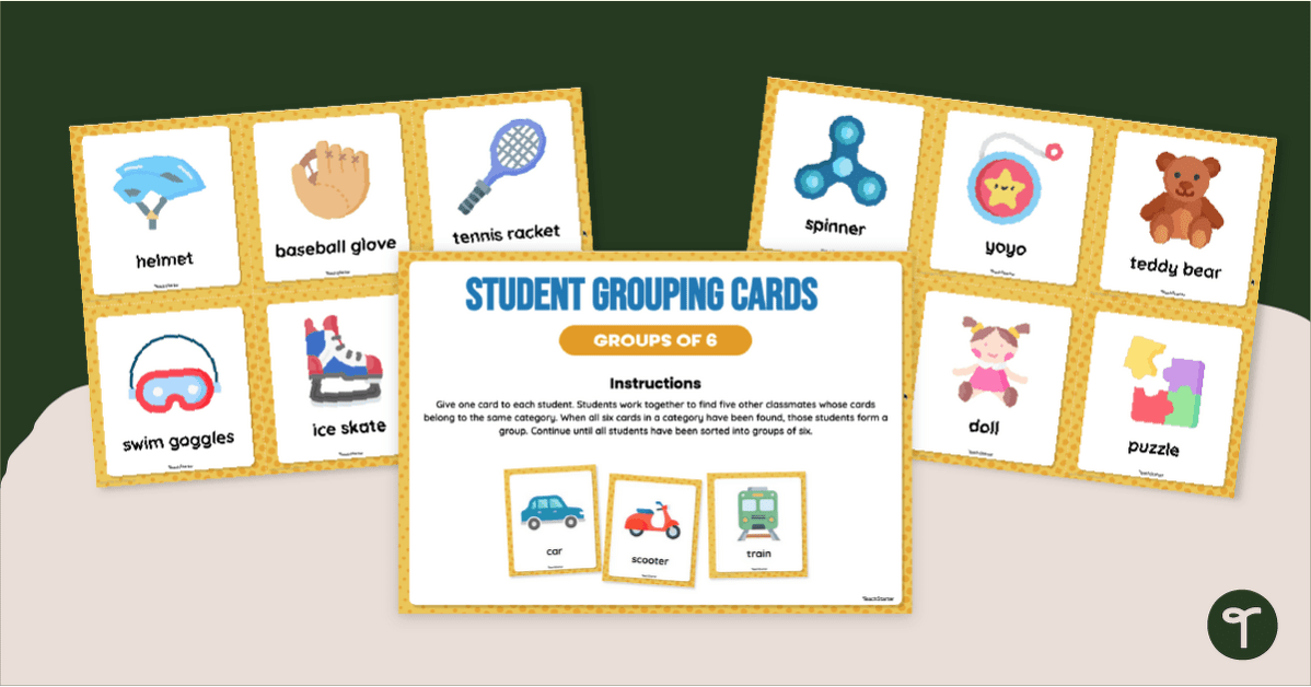 Random Student Grouping Cards (Groups of 6) teaching resource