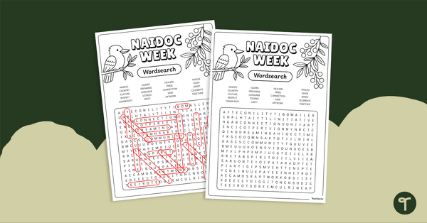 Go to NAIDOC Week Word Search teaching resource
