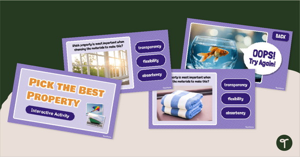 Go to Pick the Best Property - Materials Game teaching resource
