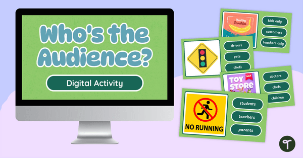 Go to Who’s the Audience? Digital Activity teaching resource