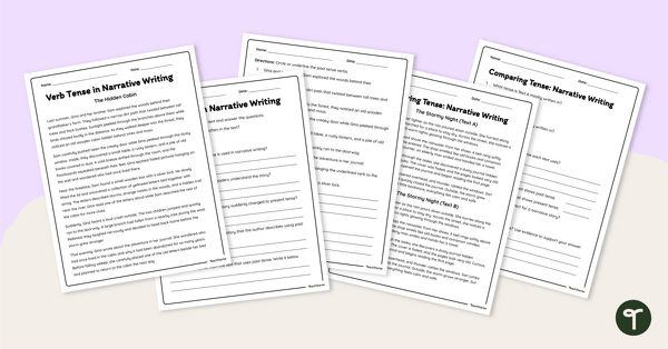 Go to Narrative Writing Tense Worksheets teaching resource