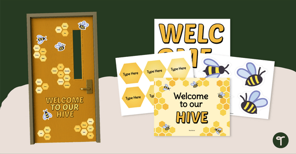 Go to Welcome to Our Hive! Bee Classroom Door Decorations teaching resource