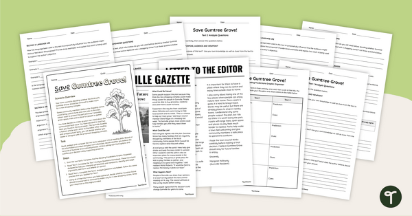 Go to Critical Literacy Reading Task – Save Gumtree Grove! teaching resource
