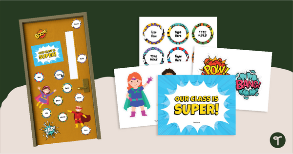 Go to Superhero Classroom Door Decorating Kit teaching resource