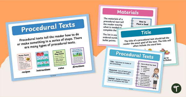 Go to Procedure Text Poster Pack teaching resource