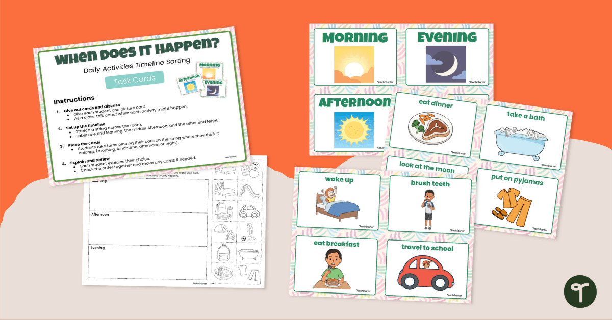 When Does it Happen? Sequencing Daily Activities Sort teaching resource