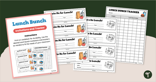 Go to Lunch Bunch Passes and Tracker Templates teaching resource