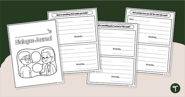 Go to Student-Teacher Dialogue Journal Template teaching resource