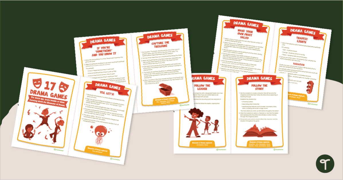 Drama Game Task Cards teaching resource