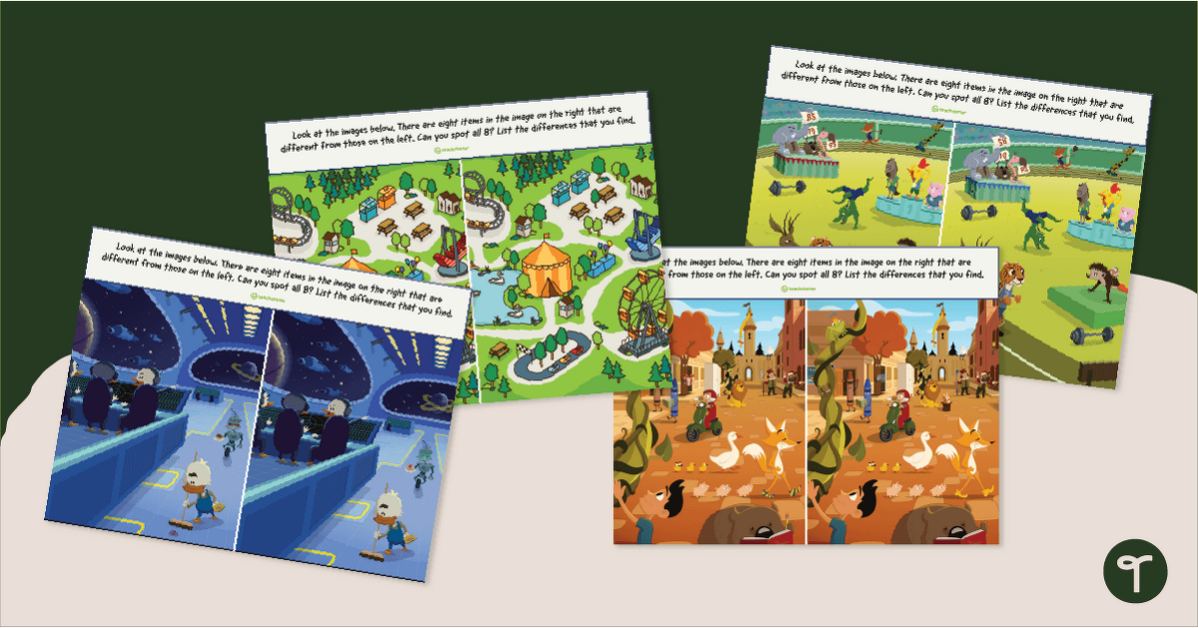 Spot the Difference Puzzles teaching resource