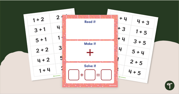 Go to Addition to 10 Modeling Mats teaching resource