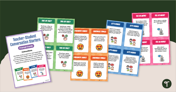 Go to Teacher-Student Conversation Starter Cards teaching resource