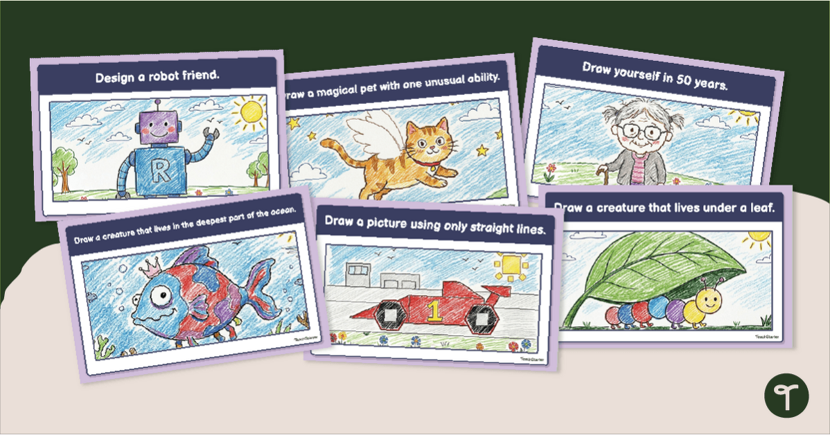 Mindfulness Drawing Task Cards — Meditation Drawing for Kids teaching resource