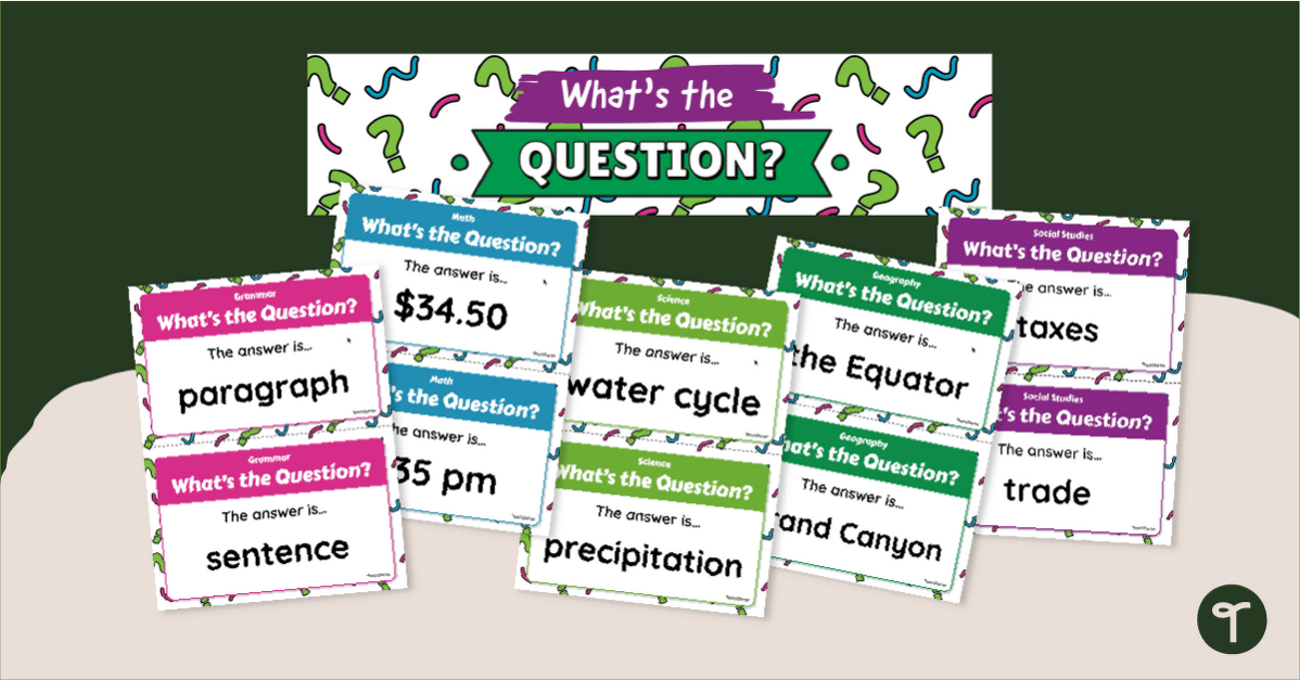 What's the Question? -Divergent Thinking Classroom Display (Intermediate Grades) teaching resource