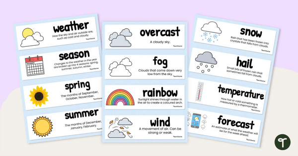 Go to Seasonal Changes Words and Definitions Display teaching resource