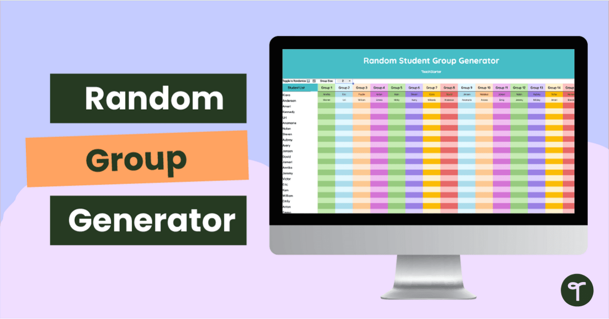 Google Sheets Random Group Generator Tool teaching resource