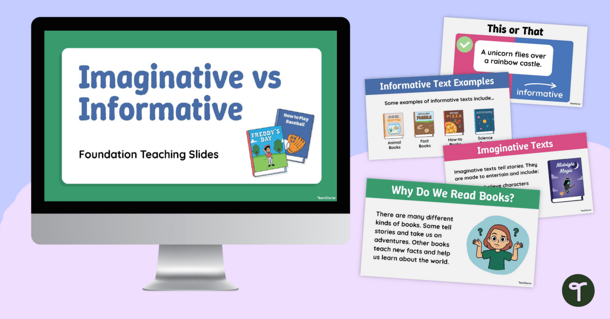 Imaginative vs Informative PowerPoint teaching resource