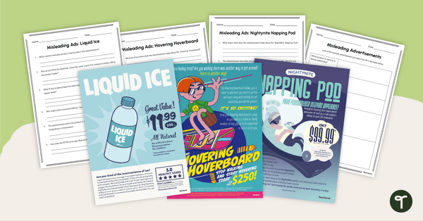 Go to Misleading Advertising Examples and Analysis Worksheets teaching resource