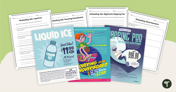 Go to Deceptive Advertising Examples and Analysis Worksheets teaching resource