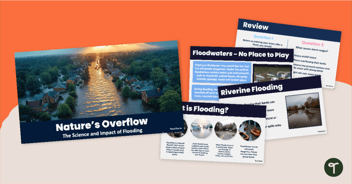 Nature's Overflow - Impact of Flooding PowerPoint teaching resource