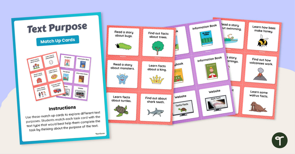 Go to Text Purpose Matching Activity teaching resource