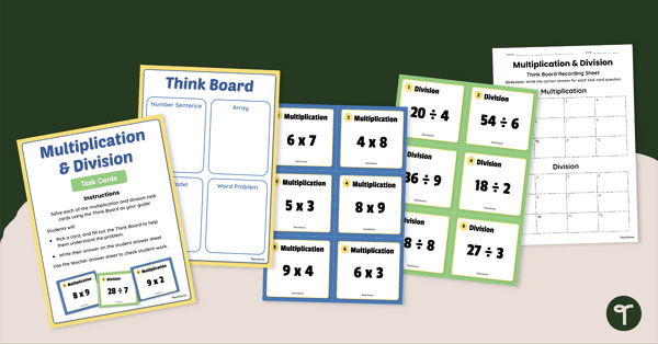 Go to Multiplication and Division Task Cards teaching resource