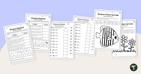 Go to Year 4 Division Worksheet Pack teaching resource