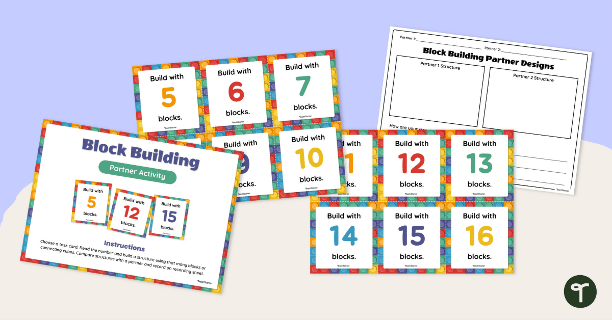 Comparing Objects — Building Block Partner Activity teaching resource