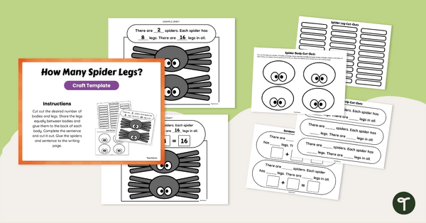 Go to How Many Legs on the Spiders? Equal Sharing Activity teaching resource