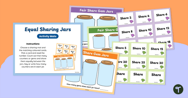 Go to Prep Equal Sharing Mats Template teaching resource