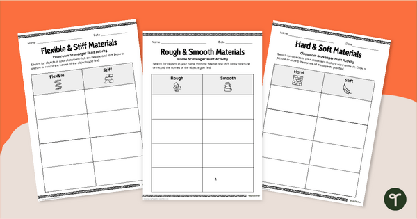 Go to Material Properties Scavenger Hunt Activity Sheets teaching resource