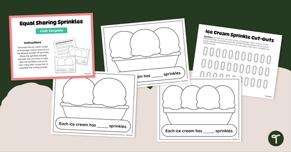 Go to Equal Groups Activity – Ice Cream Sharing Craft teaching resource