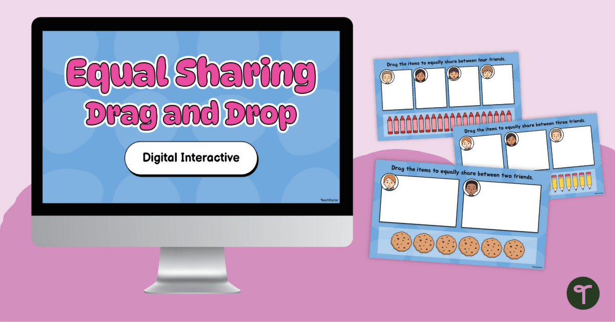 Making Equal Groups Interactive Drag and Drop teaching resource