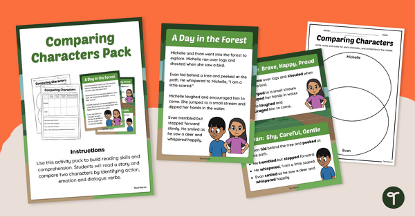 Go to Comparing Characters Activity Pack teaching resource
